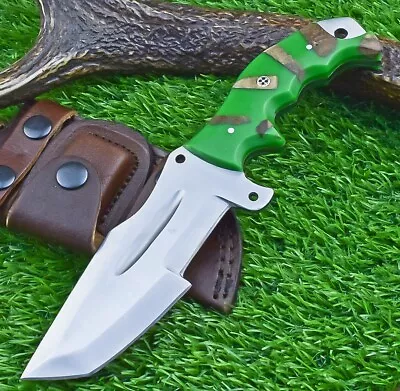 Custom Hand Forged D2 Steel Blade TRACKER Knife Hunting Knife W/SHEATH EX-6966 • $15.50