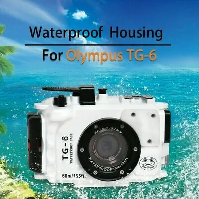 $271.70 • Buy 60M/195ft TG-6 Underwater Waterproof Diving Case Protect For Olympus TG-6 Camera