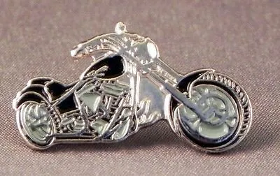 £2.25 • Buy Black Chopper Bike Pin Badge New 