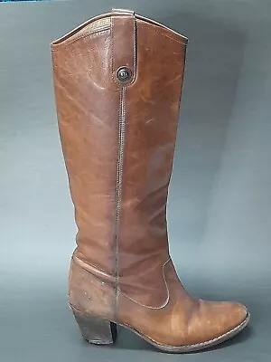 Frye JACKIE BUTTON Tall Western Riding Boots Women's Size 8 • $50