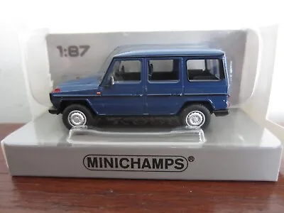 MINICHAMPS 038002 MERCEDES G MODEL In BLUE - Model Is PLASTIC - HO Or 1:87 Scale • $24