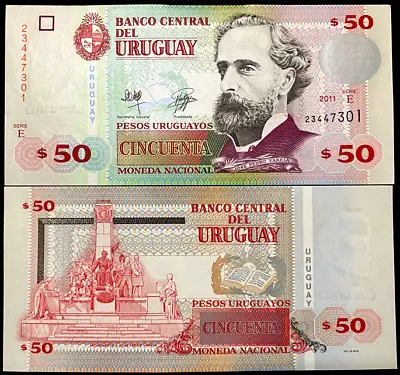 URUGUAY 50 Pesos 2011 Banknote World Paper Money UNC Currency Bill Note • $6.45