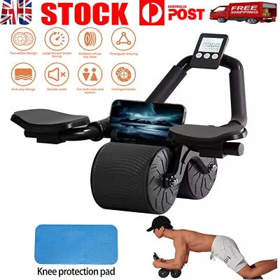 Automatic Rebound AB Roller Exercise Wheel Abdominal Wheel Anti Slip Fitness AU • $29.29
