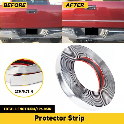 Trim Molding Strip Car Door Window Bumper Side Trime Protector 3/4'' Chrome 16FT • $12.34