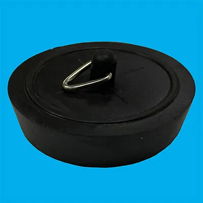 1 3/4  Black Bath Shower Kitchen Sink Outlet Drain Replacement Plug Rubber 45mm • $5.25