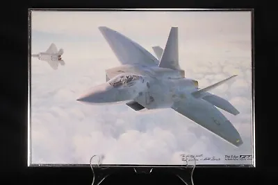 Vtg 1993 Personalized & Signed Print The Edge Keith Ferris F-22 Lockheed Boeing • $49.90