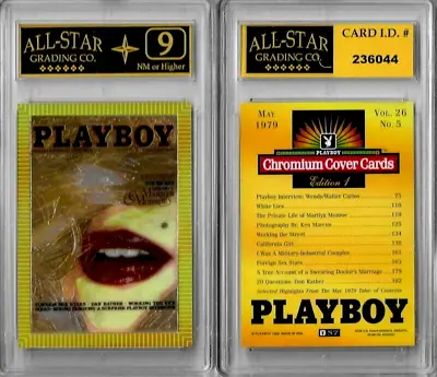Marilyn Monroe 1995 Sports Time Playboy Cover Chromium Card #57 GRADED ASG 9 #BQ • $15