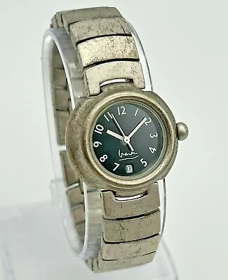 Ladies MICHAEL GRAVES Silver/Gray Tone Bracelet Watch Date Black Dial MG/5009 • $19.59