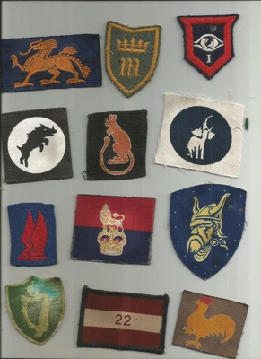 £15 • Buy 12 British Army Cloth Formation Signs