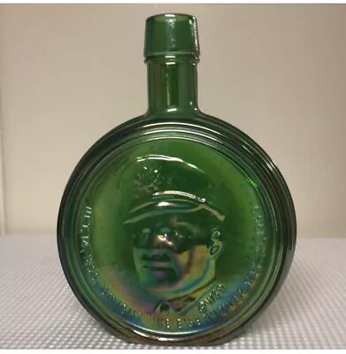 Wheaton 1st Ed. President DWIGHT “IKE” EISENHOWER Green Iridescent Glass Bottle • $52.49