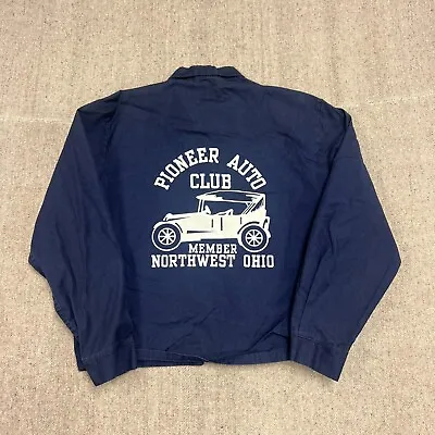 Vintage Pioneer Auto Car Club Jacket Mens Large Blue 1960s Ohio • $134.99