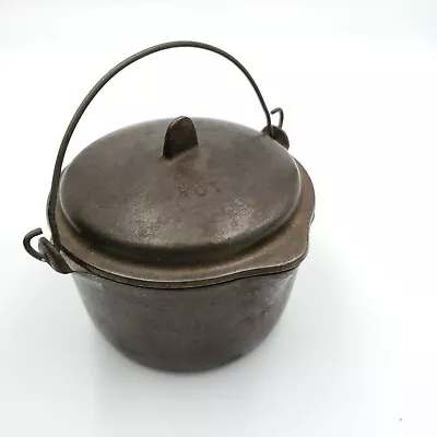 Vtg Wagner Ware Sidney O 1368 Hot Pot Lid Cast Iron Bail Small Dutch Oven Cover • $79.99