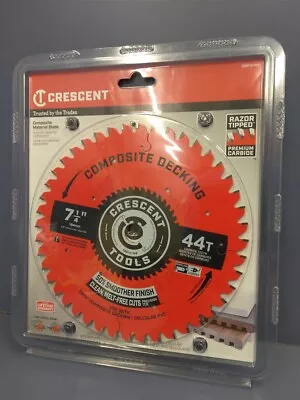 Crescent 7-1/4  X 44-Tooth Composite Decking Circular Saw Blade CSBTX-744 • $19.95