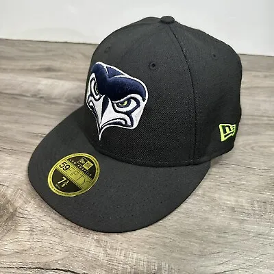Seattle Seahawks Fitted Hat 7 3/8 New Era 59FIFTY Cap NFL Official Black New • $17.59
