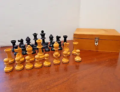 Vintage  STAUNTON  Wood Chess Pieces MADE IN FRANCE   No. 253   Missing 2 Pieces • $44