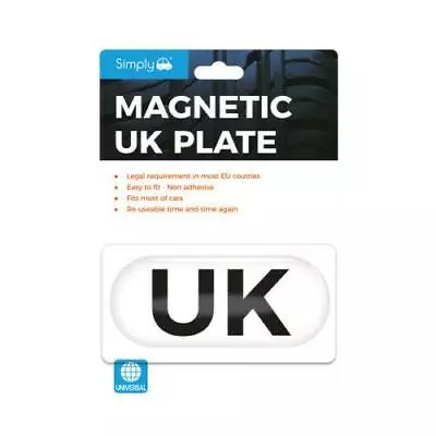 £6.99 • Buy UK Magnetic Reuseable Car Plate Badge Sticker For European EU Travel Law