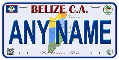 Belize Any Name Personalized Novelty Car License Plate • $18.85