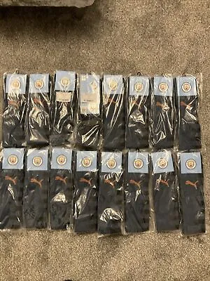 MANCHESTER CITY PUMA MENS SOCKS ( 16 Pairs ) Shoe Size 9-11  …………….. BNWT • £79.99