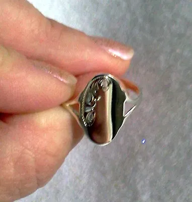 #22-New Sterling Silver 925 Signet Ring Size 10.5 Made In The Czech Republic • $20