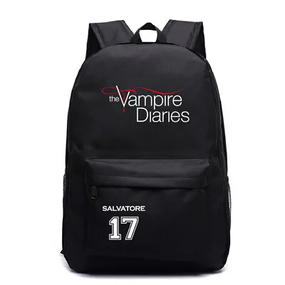 The Vampire Diaries Kids Backpack Boys Black School Bag Girls Shoulders Bag Gift • £13.04