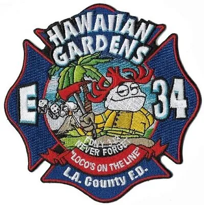 LA County Station 34 Hawaiian Gardens NEW Fire Patch . • $6.95