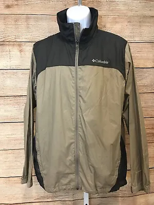 Columbia Men’s Beige Navy Wind Breaker Zip Front Jacket Medium • $21.97