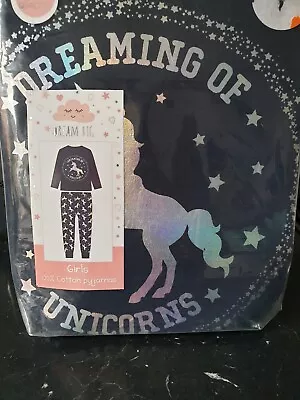 Girls Unicorn Design Pyjamas Age 12-13 Years • £6