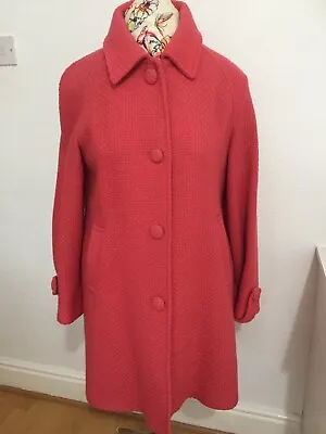 £16.50 • Buy Gorgeous Ladies Coral Coloured Swing Coat Wfrom Zara Size Large Excellent Cond