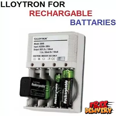 £8.95 • Buy Lloytron Compact Mains Plug In Battery Charger For AA AAA Or 9V B046