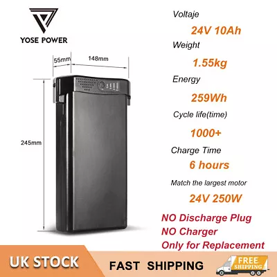 24V10.4Ah Rear E-bike Lithium-ion Battery For E+ City Folder Without Charger • £149