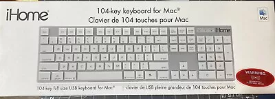 IHome Keyboard IMAC-K121S Mac USB Full 104 Key And Integrated Numeric Keypad • $22.50