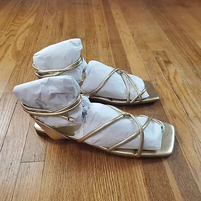 Vince Camuto Alminda Sandals Womens Sz 8 Egyptian Gold NEW NWOB • $51.91