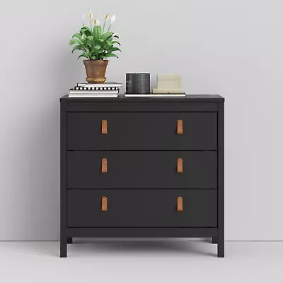 Modern Drawer Chest Black Clothes Storage Cabinet Hallway Lounge Small Sideboard • £188.90