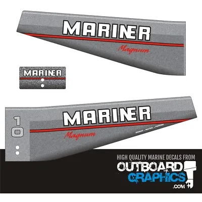 Mariner 10hp Magnum Outboard Engine Decals/sticker Kit • $41.94