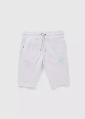 £24 • Buy True Religion Mens Raw Hem Jogger Shorts In White