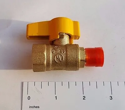 1) 3/8  Flare X 1/2  Ips Brass Gas Ball Valve 1/4 Turn - Propane Natural Gas • $4.69