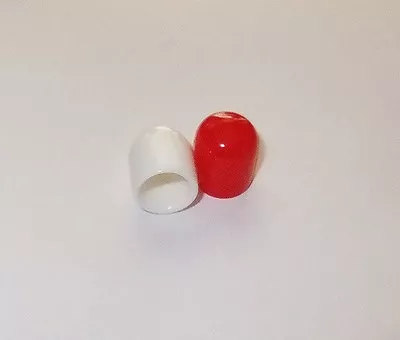 100 Ea. 3/8  Id  X  1/2  H Vinyl Vacuum Caps WHITE Or RED • $19.99