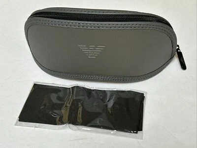 $9.99 • Buy New Emporio Armani Eyeglasses Sunglasses Case Gray Grey Cleaning Cloth Zipper