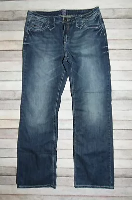 Cowgirl Up Women's Size 14 Denim Medium Wash Blue Bootcut Jeans Flap Pockets  • $24.99