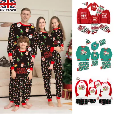 Christmas Family Matching Pyjamas Adult Kids Nightwear Sleepwear Pajamas Pjs Set • £8.99