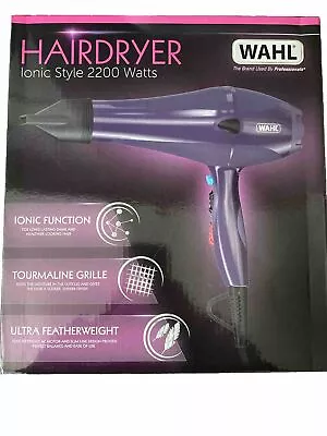 Wahl Purple Professional 2000w Ionic Style Hairdryer Lightweight Hair Blow Dryer • £20