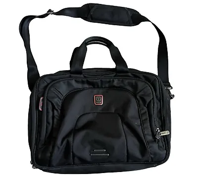 Tumi T Tech Messenger Shoulder Bag Laptop Brief Bag Black Ballistic Nylon 67555D • $49.95