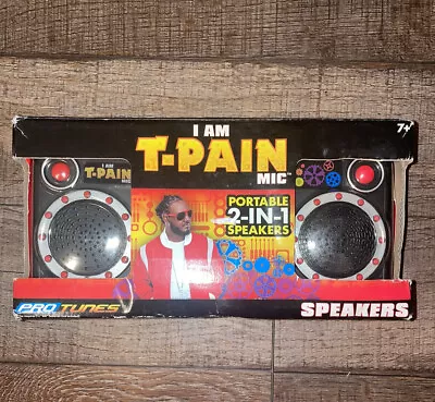 I AM T-PAIN Mic Portable 2-IN-1 Speakers (2011) Includes 2 Speakers 2 Cords NIB • $29.90