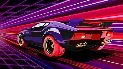 Pantera 80's Synthwave Retro Classic High-Quality 22inx17in Art Poster • $111.25