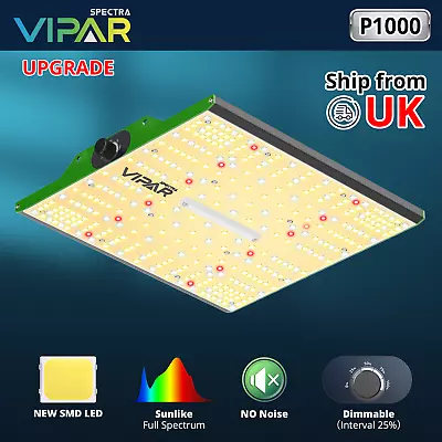 2023 Newest VIPARSPECTRA P1000 LED Grow Light Full Spectrum Indoor Plants Veg IR • £89.99