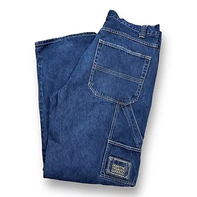 Vintage Marithe Francois Girbaud MFG Denim Carpenter Blue Jeans Mens Sz 36x30 • $49.99