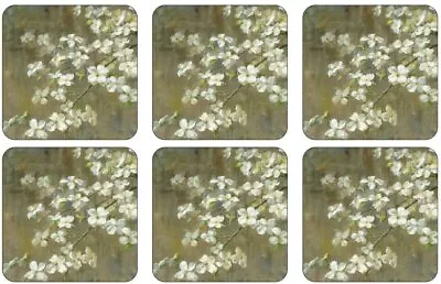 $14.99 • Buy Pimpernel Dogwood In Spring Collection Cork-Backed Coasters - Set Of 6