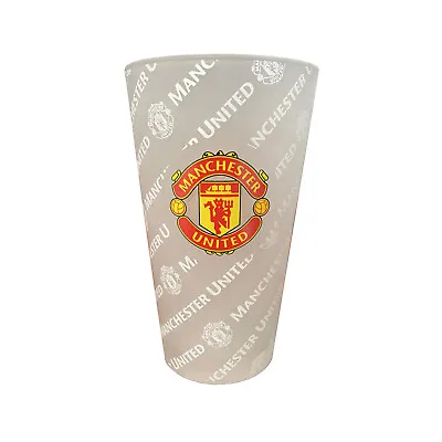 Manchester United FC Tumbler Frosted Glass Crest Official Football Gift • £12.99