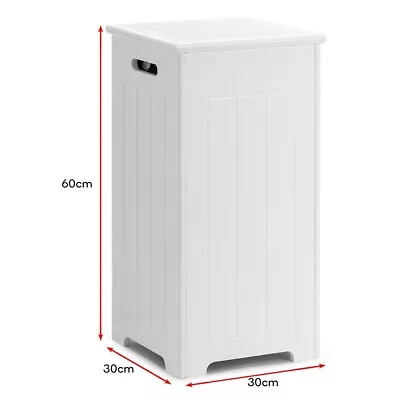 Ovela 60cm Olivia Laundry Cabinet/Hamper/Basket Wooden Home Dirty Clothes White • $113