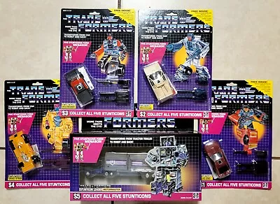 Transformers G1 Carded Stunticons Us Seller Mosc Rare Set! Menasor Motormaster • $142.99